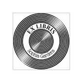 Ex Libris Concentric Circles v3 Rubberstempel (Afrduk)