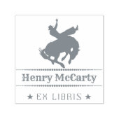 Ex Libris Cowboy Rodeo Hors Self-inking Stamp Zelfinktende Stempel (Design)