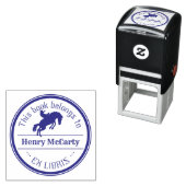 Ex libris | Cowboy Rodeo Paard Zelfinktende Stempel (In situ)