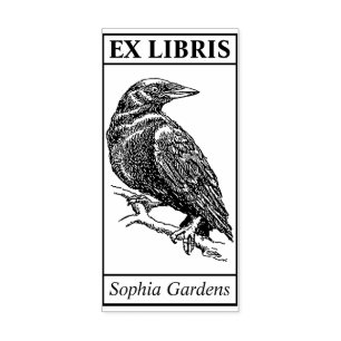 Ex Libris - Crow Rubberstempel