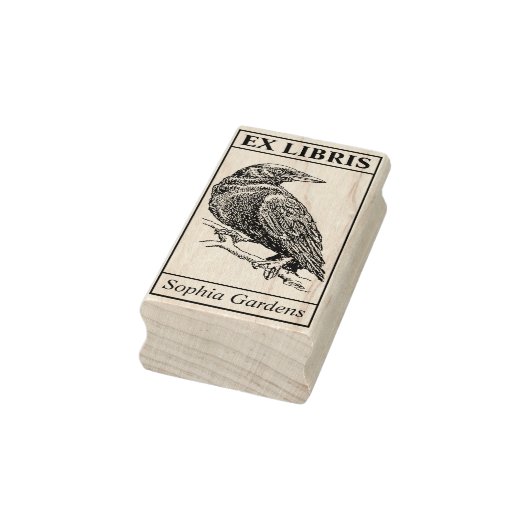 Ex Libris - Crow Rubberstempel (Stempel)