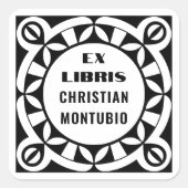 Ex Libris Custom Bookplate Labels - Geometric (Voorkant)