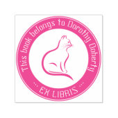 Ex Libris | Cute Cat Self-inking Stamp Zelfinktende Stempel (Design)