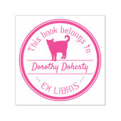 Ex Libris | Cute Cat Zelfinktende Stempel (Design)