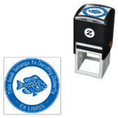 Ex Libris | Cute Fish Zelfinktende Stempel (In situ)