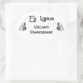 Ex Libris Deco Letters Books Custom Bookplate Ovale Sticker (Tas)