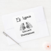 Ex Libris Deco Letters Books Custom Bookplate Vierkante Sticker (Envelop)
