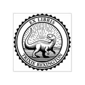 Ex Libris - Dinosaurus Rubberstempel (Afrduk)