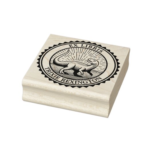 Ex Libris - Dinosaurus Rubberstempel (Stempel)