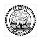 Ex Libris - Dinosaurus Rubberstempel (Afrduk)