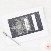 Ex-Libris Dragon Bookplate Rechthoekige Sticker (Envelop)