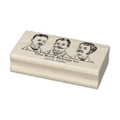 Ex Libris - Drie Man v1 Rubberstempel (Stempel)