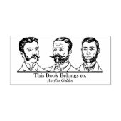 Ex Libris - Drie Man v3 Rubberstempel (Afrduk)