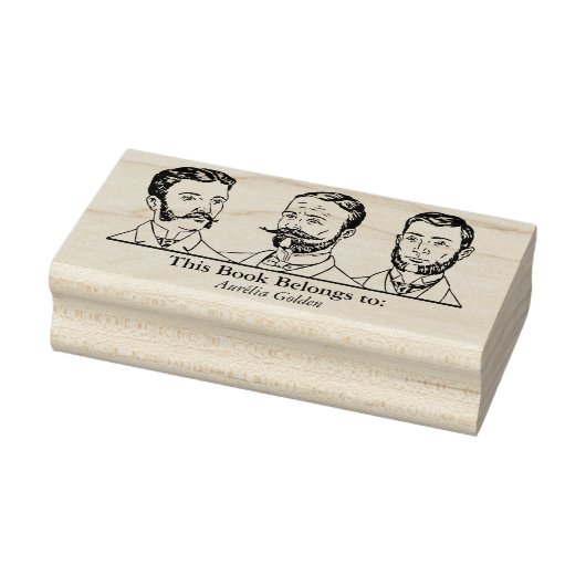 Ex Libris - Drie Man v3 Rubberstempel (Stempel)