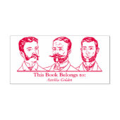 Ex Libris - Drie Man v3 Zelfinktende Stempel (Design)