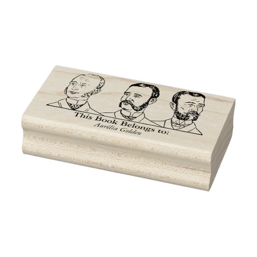 Ex Libris - Drie Man v4 Rubberstempel (Stempel)