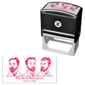 Ex Libris - Drie Man v5 Zelfinktende Stempel (In situ)