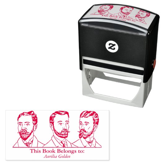 Ex Libris - Drie Man v5 Zelfinktende Stempel (In situ)