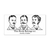 Ex Libris - Drie mannen v1 Rubberstempel (Afrduk)