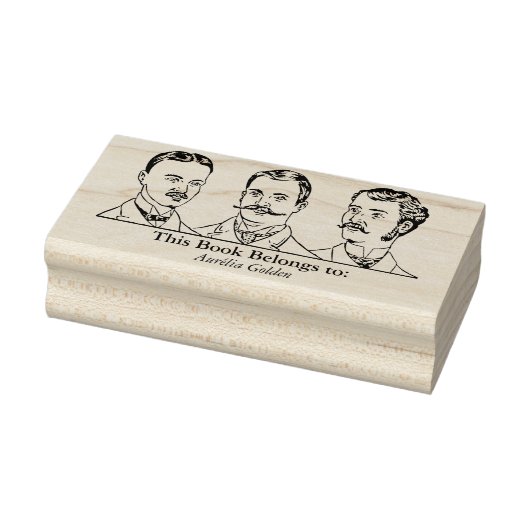 Ex Libris - Drie mannen v1 Rubberstempel (Stempel)