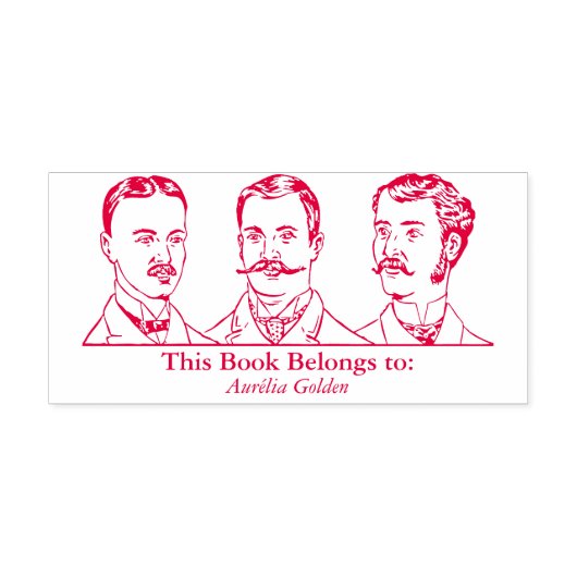 Ex Libris - Drie mannen v1 Zelfinktende Stempel (Design)