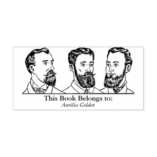 Ex Libris - Drie mannen v6 Rubberstempel