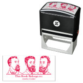 Ex Libris - Drie Mannen v6 Zelfinktende Stempel (In situ)