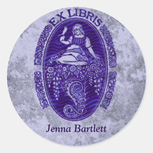 Ex Libris Dutch Blue Sticker (Voorkant)