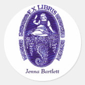 Ex Libris Dutch Blue Sticker (Voorkant)