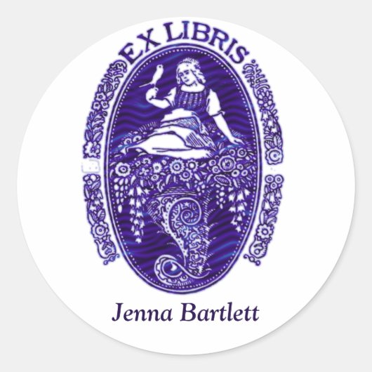 Ex Libris Dutch Blue Sticker (Voorkant)