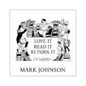 EX libris exlibris Boek bibliotheek boekplaat bibl Rubberstempel (Afrduk)