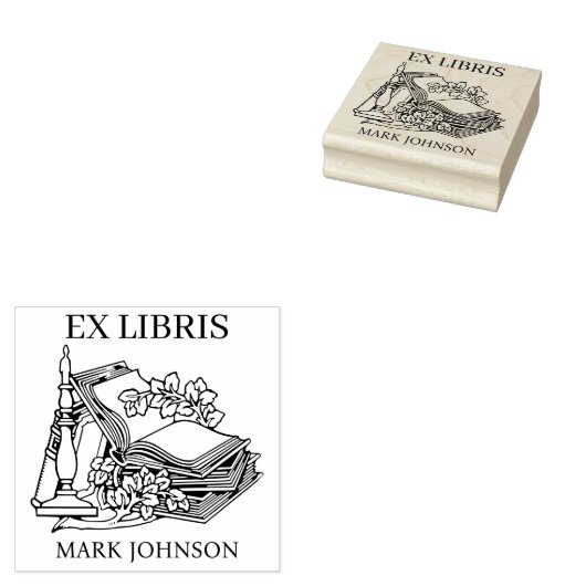 EX libris exlibris Book Book Book bookplate biblio Rubberstempel (Gestempeld)