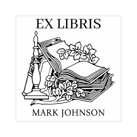 EX libris exlibris Book Book Book bookplate biblio Rubberstempel (Afrduk)