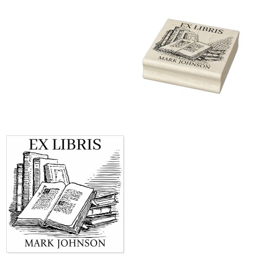 EX libris exlibris Book Book Book bookplate biblio Rubberstempel (Gestempeld)