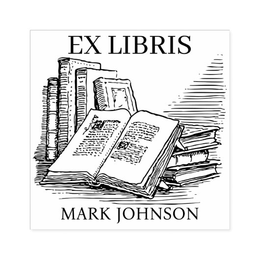 EX libris exlibris Book Book Book bookplate biblio Rubberstempel (Afrduk)