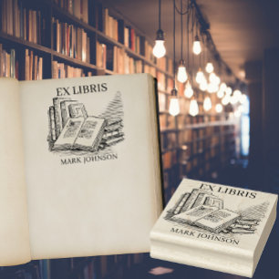 EX libris exlibris Book Book Book bookplate biblio Rubberstempel