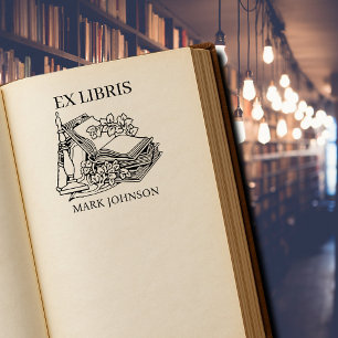 EX libris exlibris Book Book Book bookplate biblio Rubberstempel