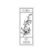 EX libris exlibris Book library bookplate bloem Rubberstempel (Afrduk)