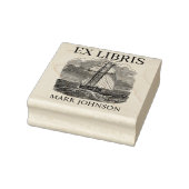 EX libris exlibris Book library bookplate schip Rubberstempel (Stempel)