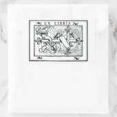 Ex libris fleur de lys cross rechthoekige sticker (Tas)