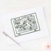 Ex libris fleur de lys cross rechthoekige sticker (Envelop)
