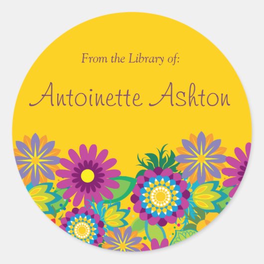 Ex Libris Floral Label (Voorkant)