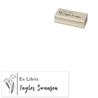 Ex Libris flower bluebels planten floraal modern Rubberstempel