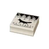Ex Libris, Forest Fox Book Rubberstempel (Stempel)