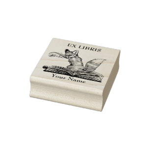 Ex libris, Fox Boek Stamp Rubberstempel