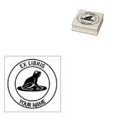 Ex libris frog bookplate rubberstempel (Gestempeld)
