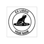 Ex libris frog bookplate rubberstempel (Afrduk)