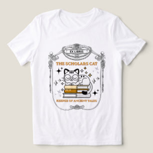 Ex Libris Geleerde Kat Donkere Academie Vintage Bo Tri-Blend Shirt