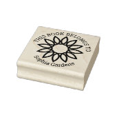 Ex Libris - Geometrische bloem 01 Rubberstempel (Stempel)