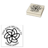 Ex Libris - Geometrische bloem 04 Rubberstempel (Gestempeld)